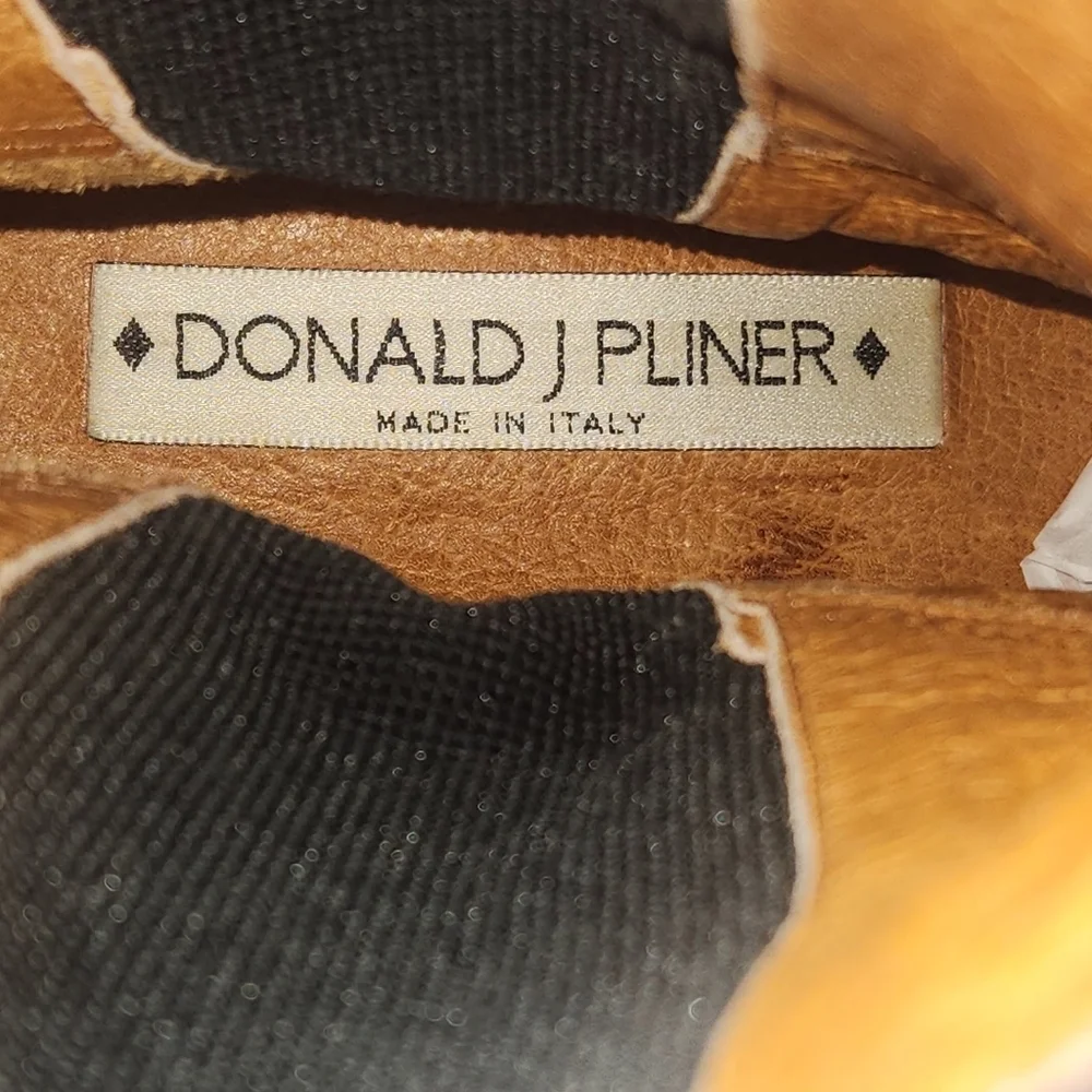 Donald  J Pilner Vintage Western Couture Leather Black Brown Boots SZ 7 - Picture 15 of 16